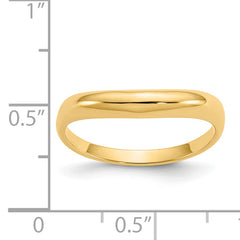 14k Polished Stackable Wave Ring