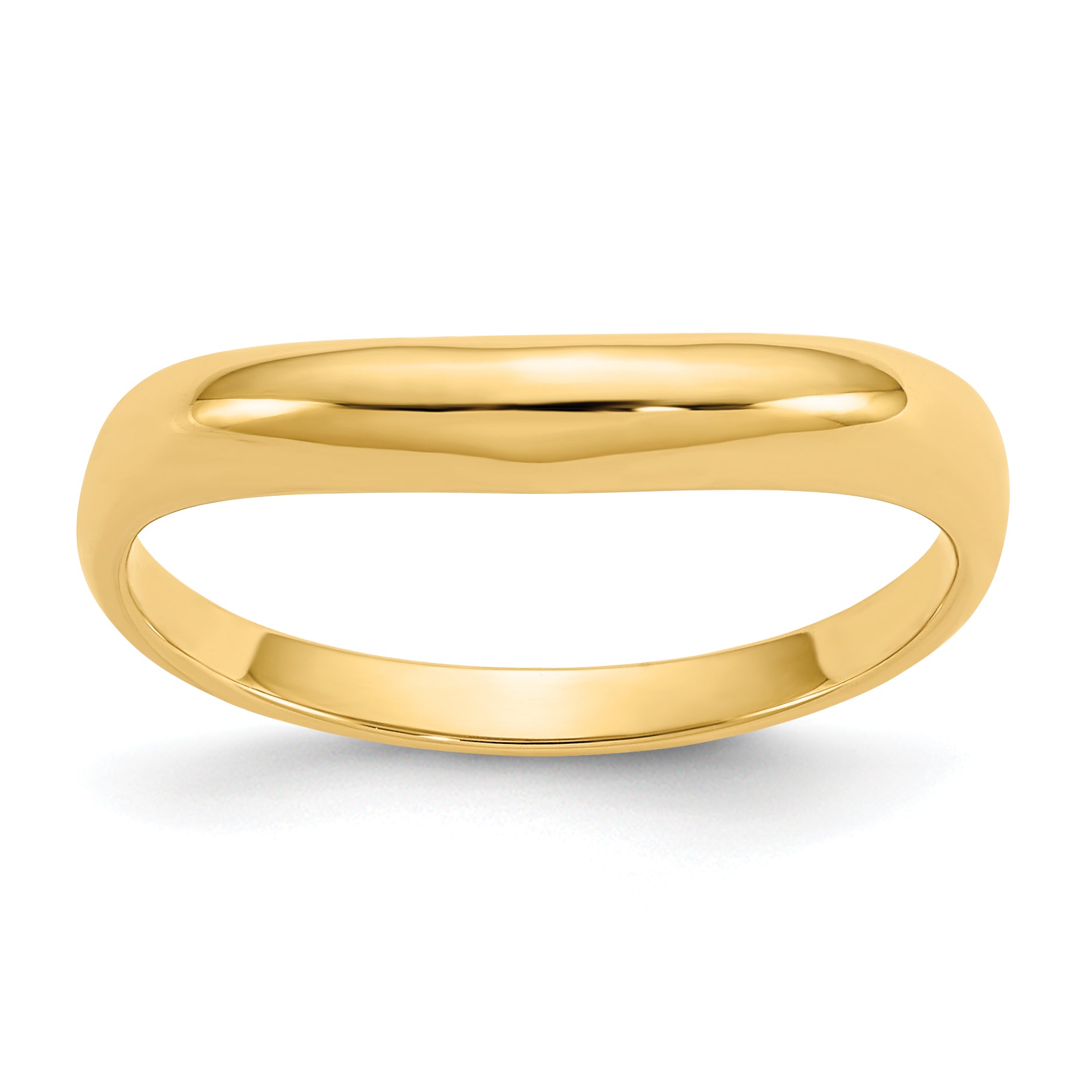 14k Polished Stackable Wave Ring