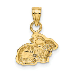 14k Polished Rabbit Pendant