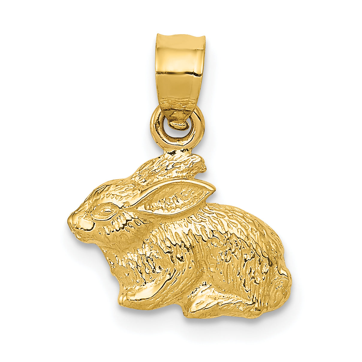 14k Polished Rabbit Pendant