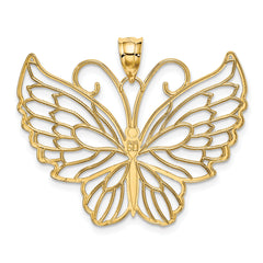 14k Polished Butterfly Pendant