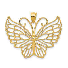 14k Polished Butterfly Pendant