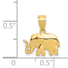 14k Polished Elephant Pendant