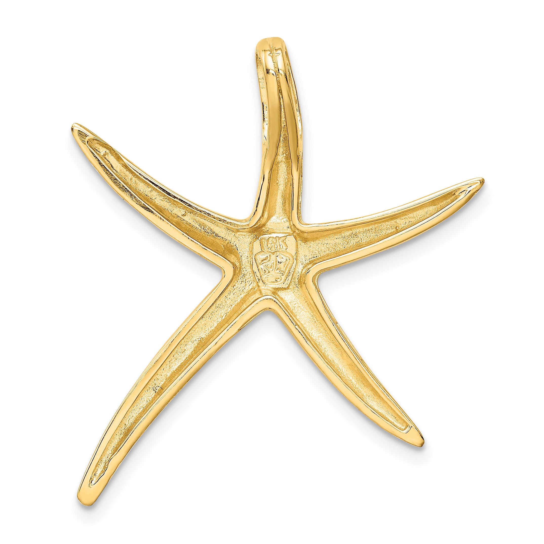 14k Polished Starfish Slide