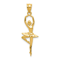 14k Polished Large Ballerina Pendant