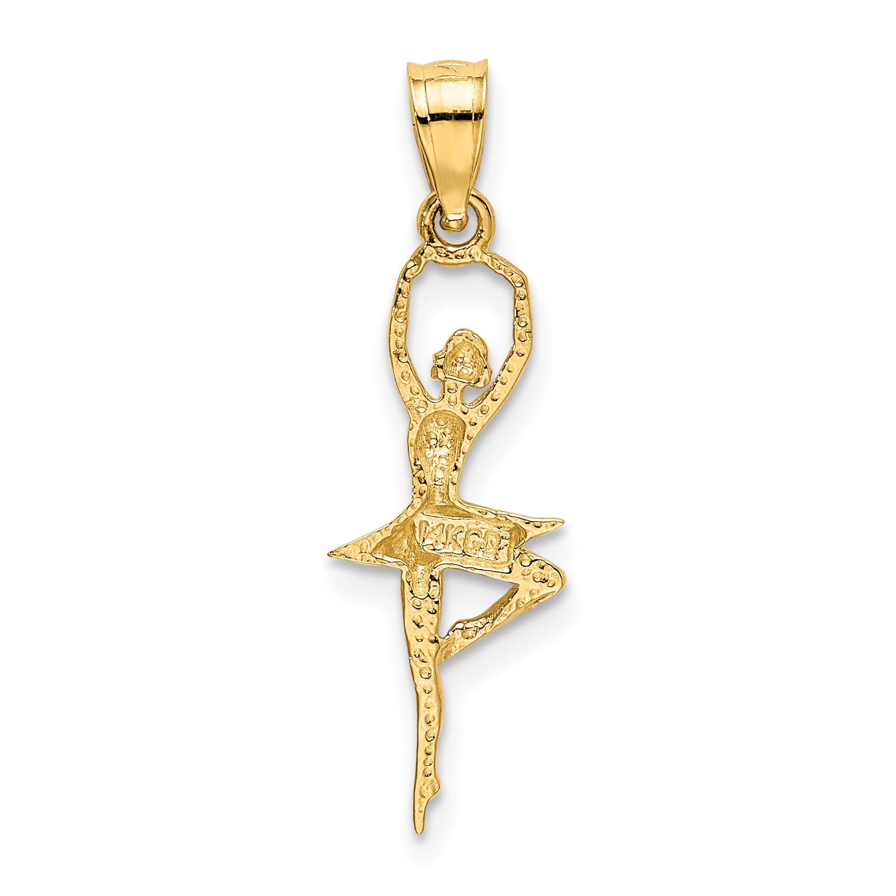 14k Polished Small Ballerina Pendant