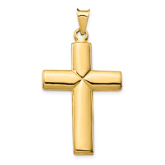 14k Polished Stamping Cross Pendant