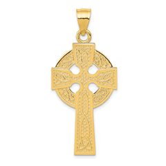 14k Polished Celtic Cross Pendant