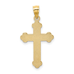 14K Satin and Polished Faith Cross Pendant