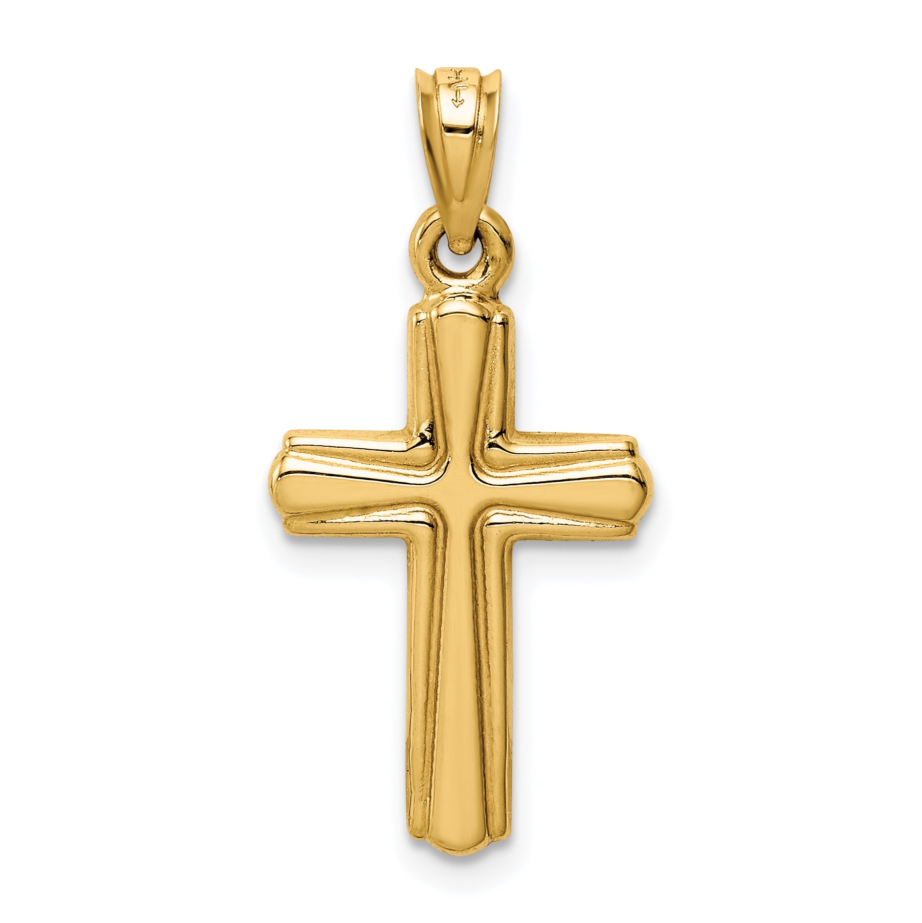 14K Reversible Crucifix Pendant