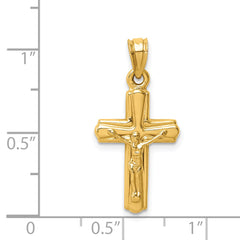 14K Reversible Crucifix Pendant