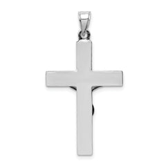 14k White Gold Polished Crucifix Pendant