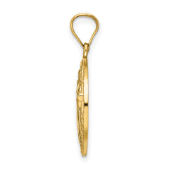 14K Gold San Benito Reversible Pendant with Polished Finish