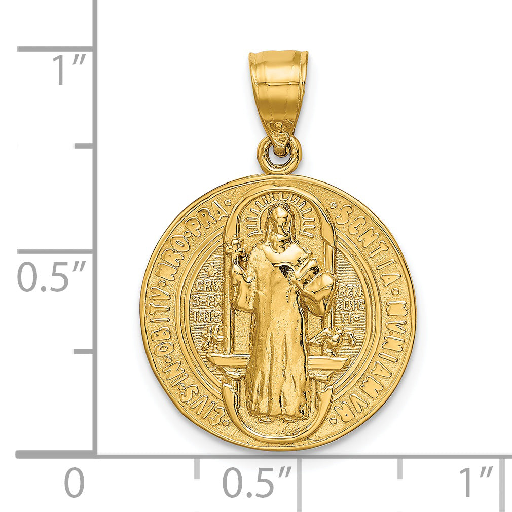 14K Gold San Benito Reversible Pendant with Polished Finish