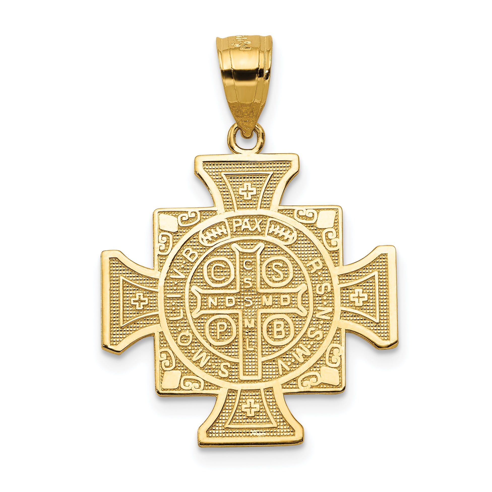 14k San Benito 2-Sided Cross Pendant