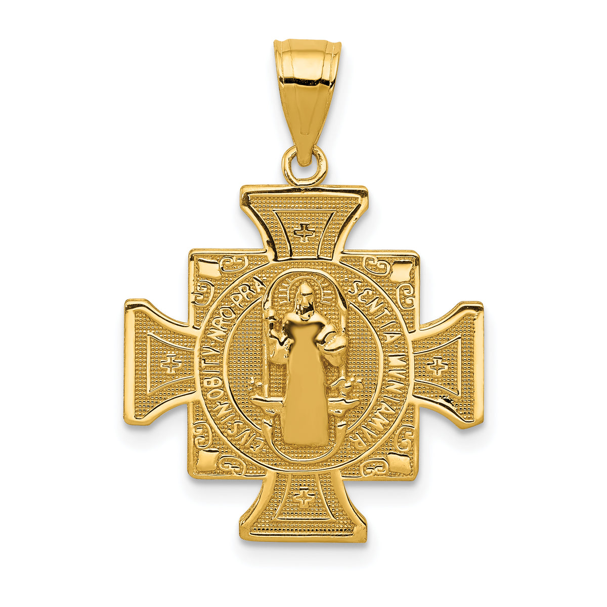 14k San Benito 2-Sided Cross Pendant