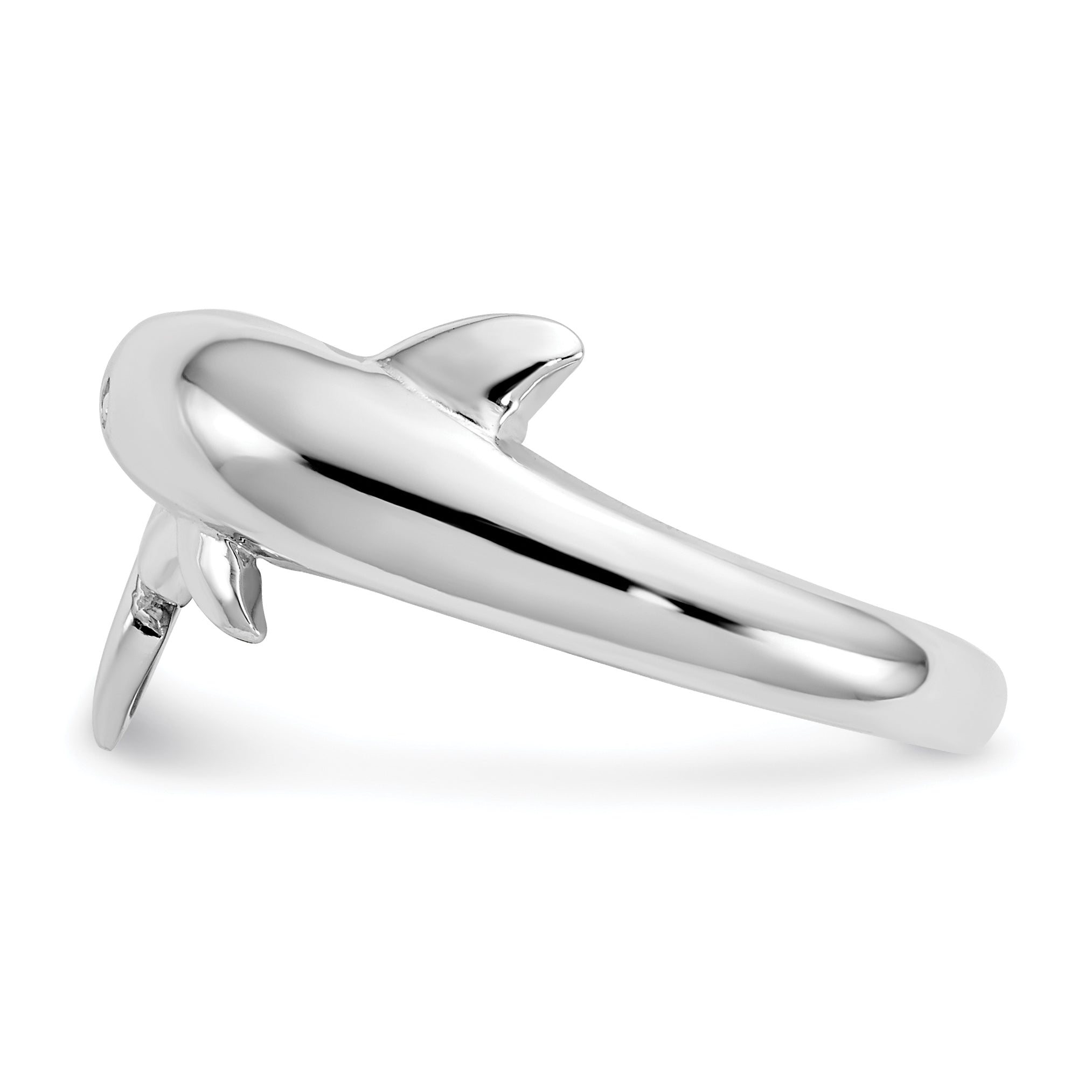 14k White Gold Dolphin Ring