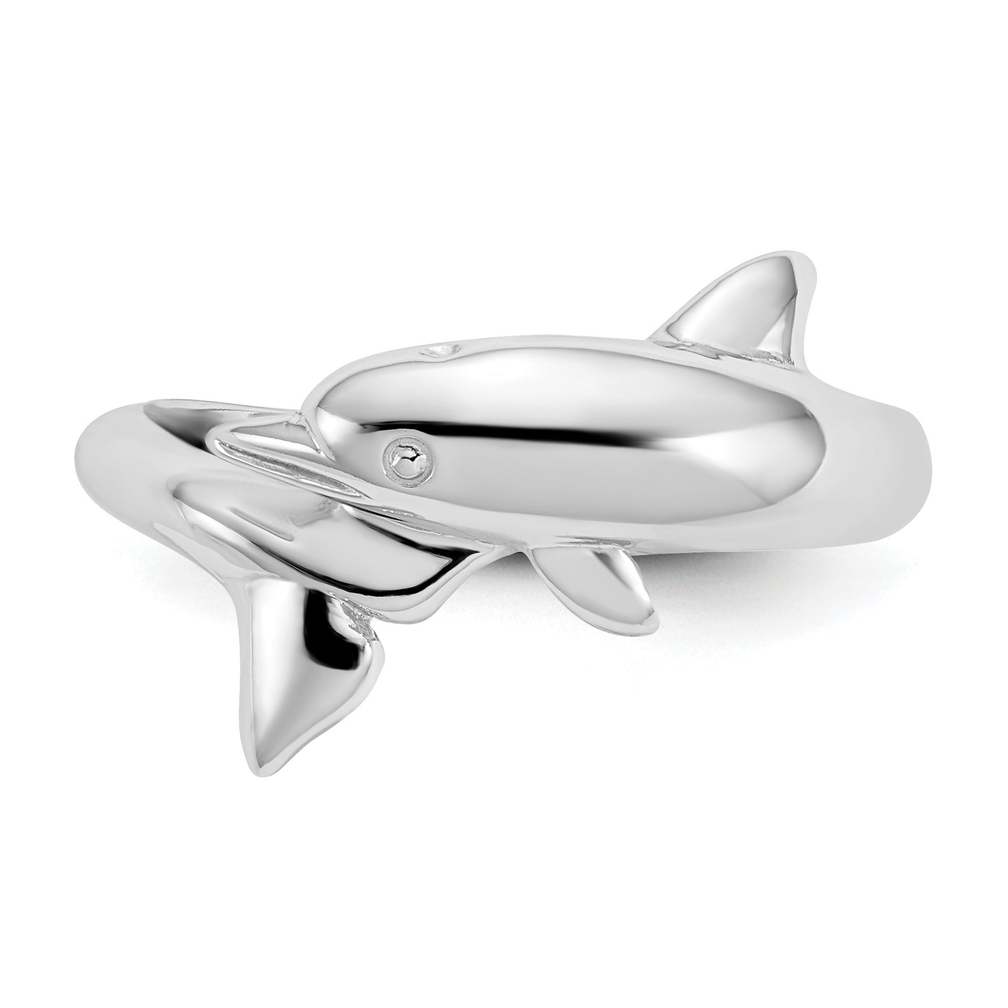 14k White Gold Dolphin Ring