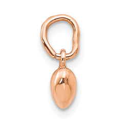 14K Rose Gold Polished 3D Puffed Heart Charm  Elegant & Romantic Design