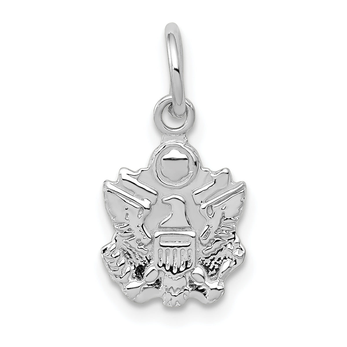 14K White Gold U.S. Army Insignia Charm