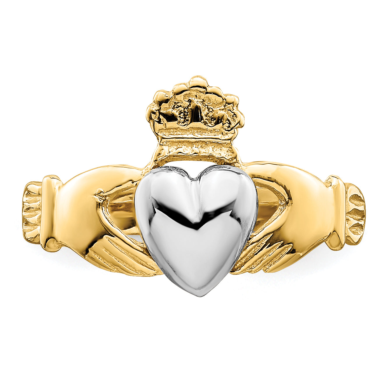 14k TT Yellow & White Gold Baby Claddagh Ring (Development)