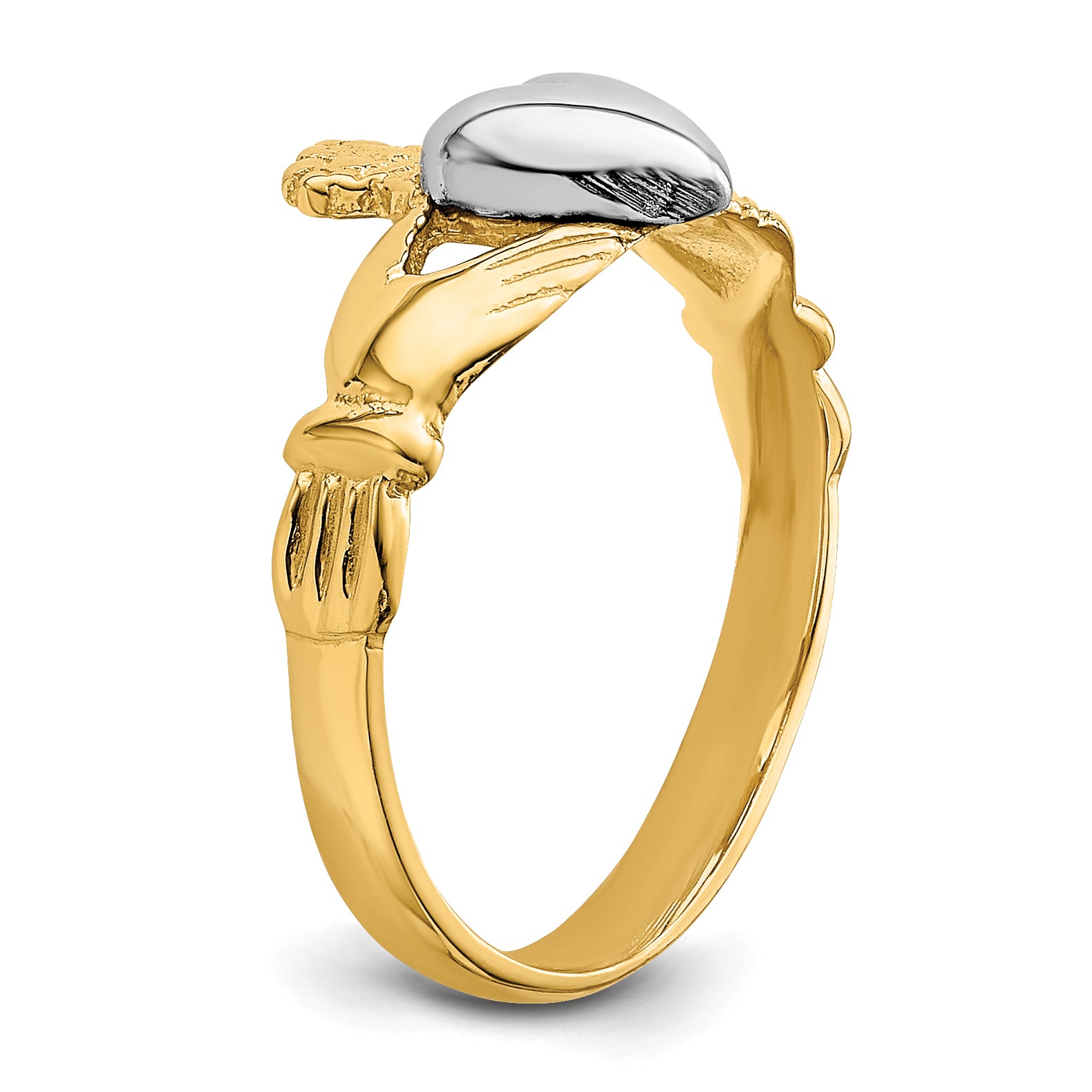 14k TT Yellow & White Gold Baby Claddagh Ring (Development)