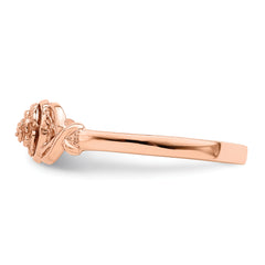 14k Rose Gold Polished Flower Ring