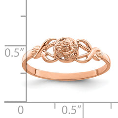 14k Rose Gold Polished Flower Ring