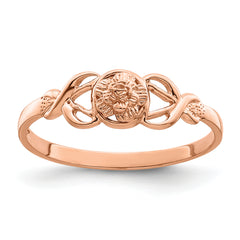 14k Rose Gold Polished Flower Ring