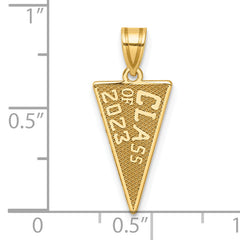 14K Class Of 2023 Rally Flag / Graduation Charm