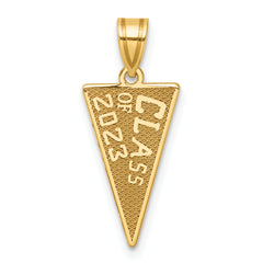 14K Class Of 2023 Rally Flag / Graduation Charm