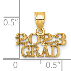 14k Polished 2023 GRAD Charm