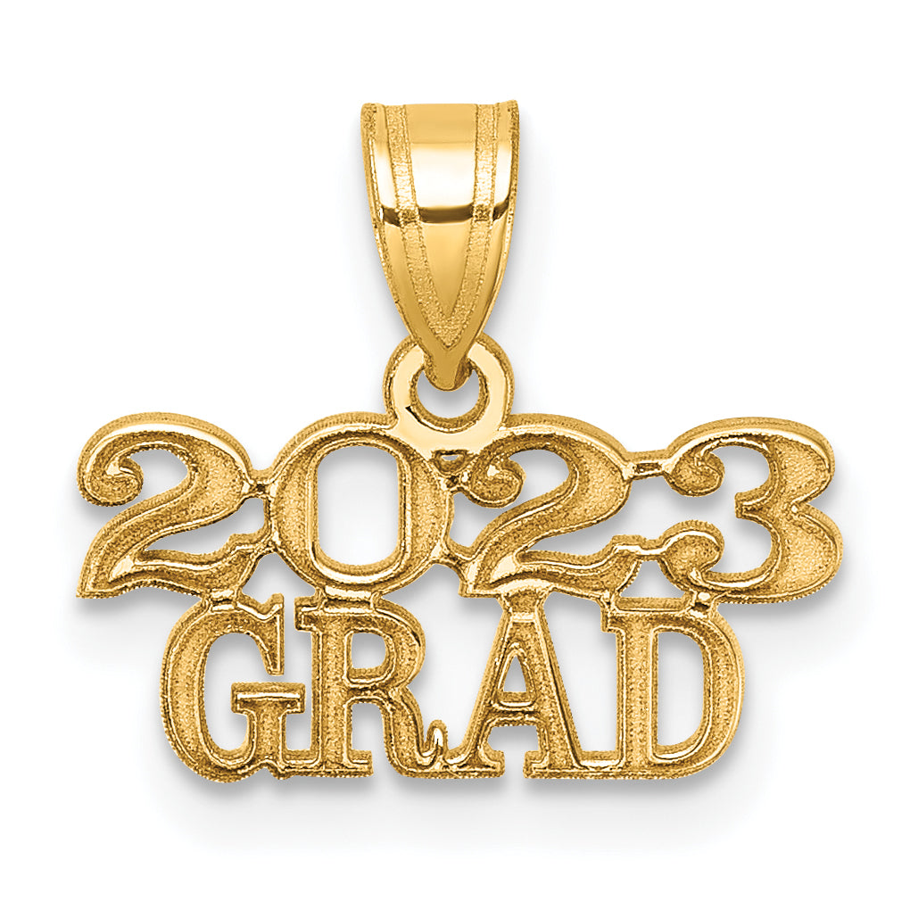 14k Polished 2023 GRAD Charm