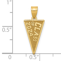 14K Class Of 2024 Rally Flag / Graduation Charm