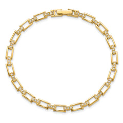 Kelly Waters Gold-plated CZ Link 8.25in Bracelet