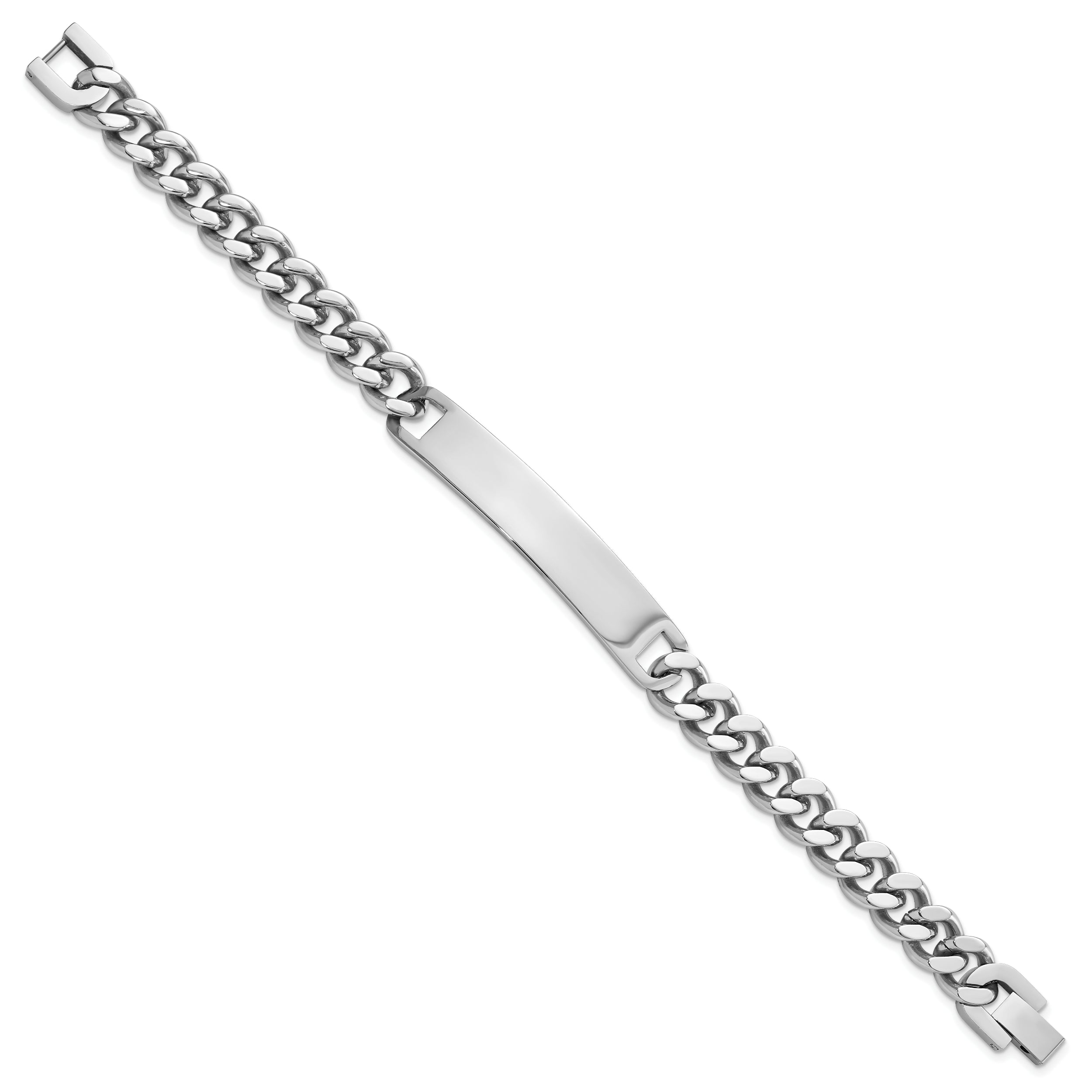 Kelly Waters Stainless Steel Polished 8.25 inch Engravable ID Bracelet