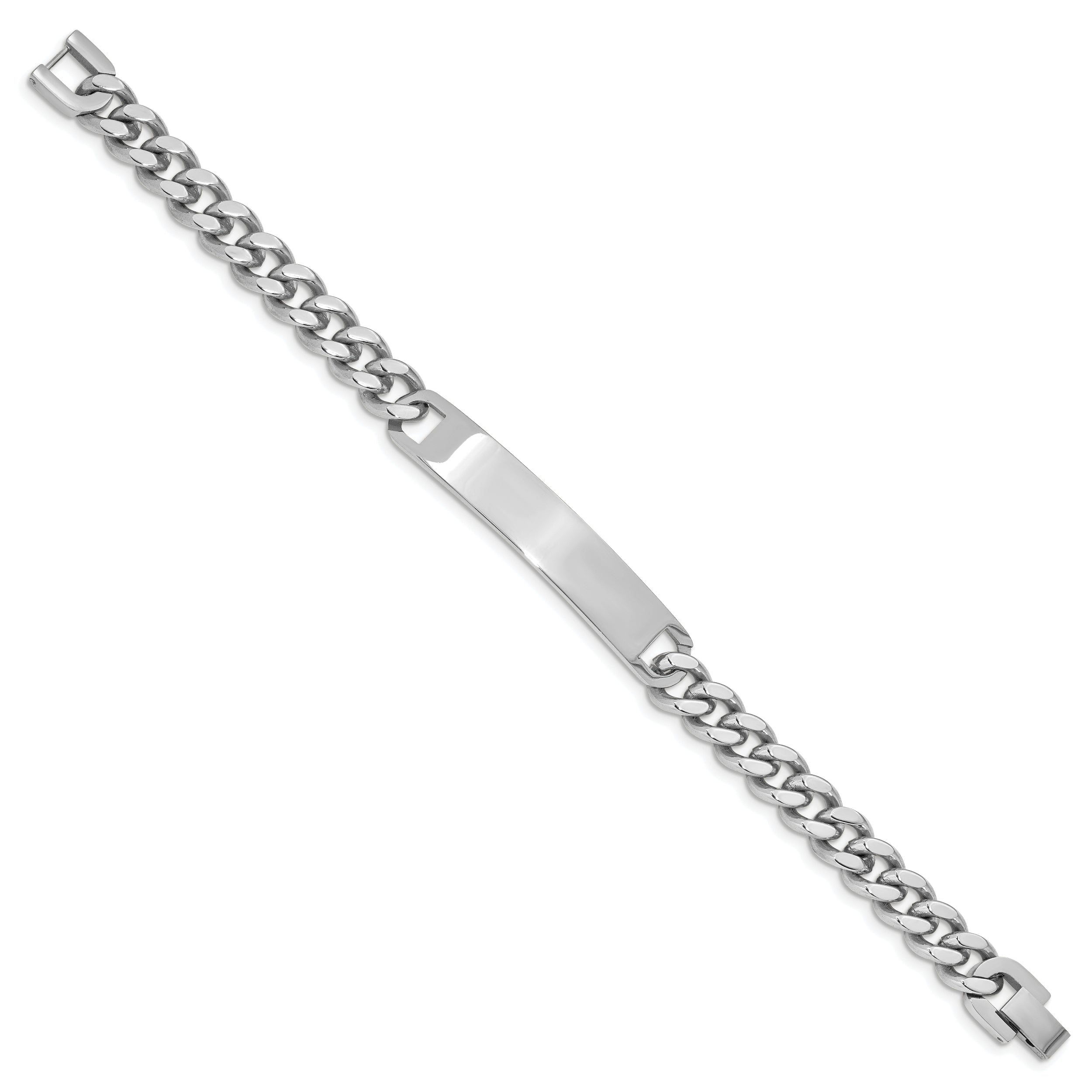 Kelly Waters Stainless Steel Polished 8.25 inch Engravable ID Bracelet