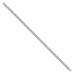 Kelly Waters Rhodium-plated Prong Set CZ 7.25 inch Tennis Bracelet