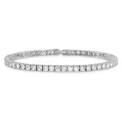 Kelly Waters Rhodium-plated Prong Set CZ 7.25 inch Tennis Bracelet