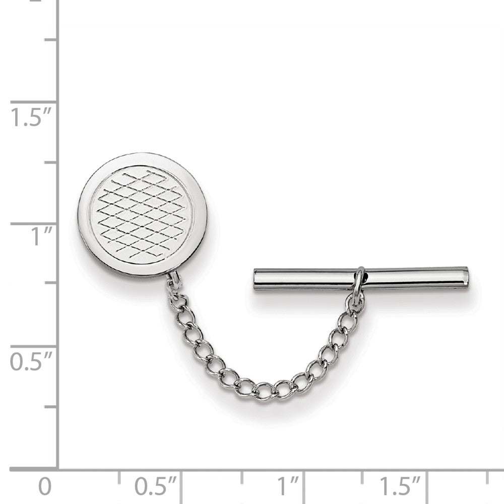 Rhodium-plated Kelly Waters Patterned Tie Tac