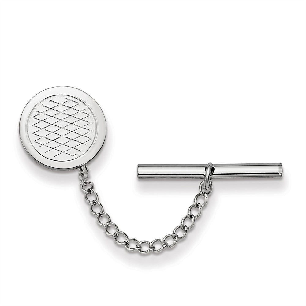 Rhodium-plated Kelly Waters Patterned Tie Tac