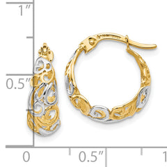 14K Two-tone Gold Earrings