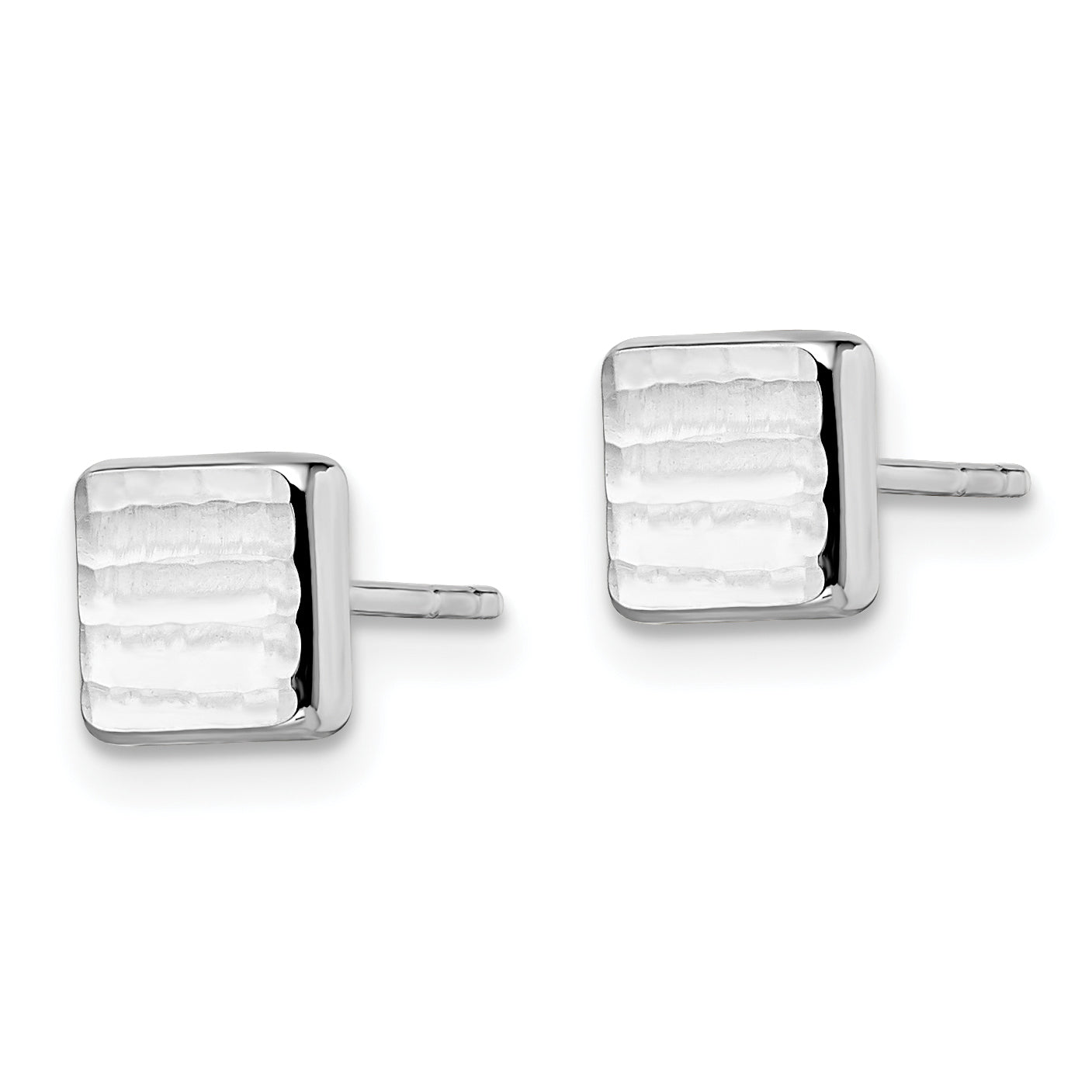 14K White Gold Post Earrings