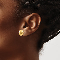 14K Polished Button Post Earrings