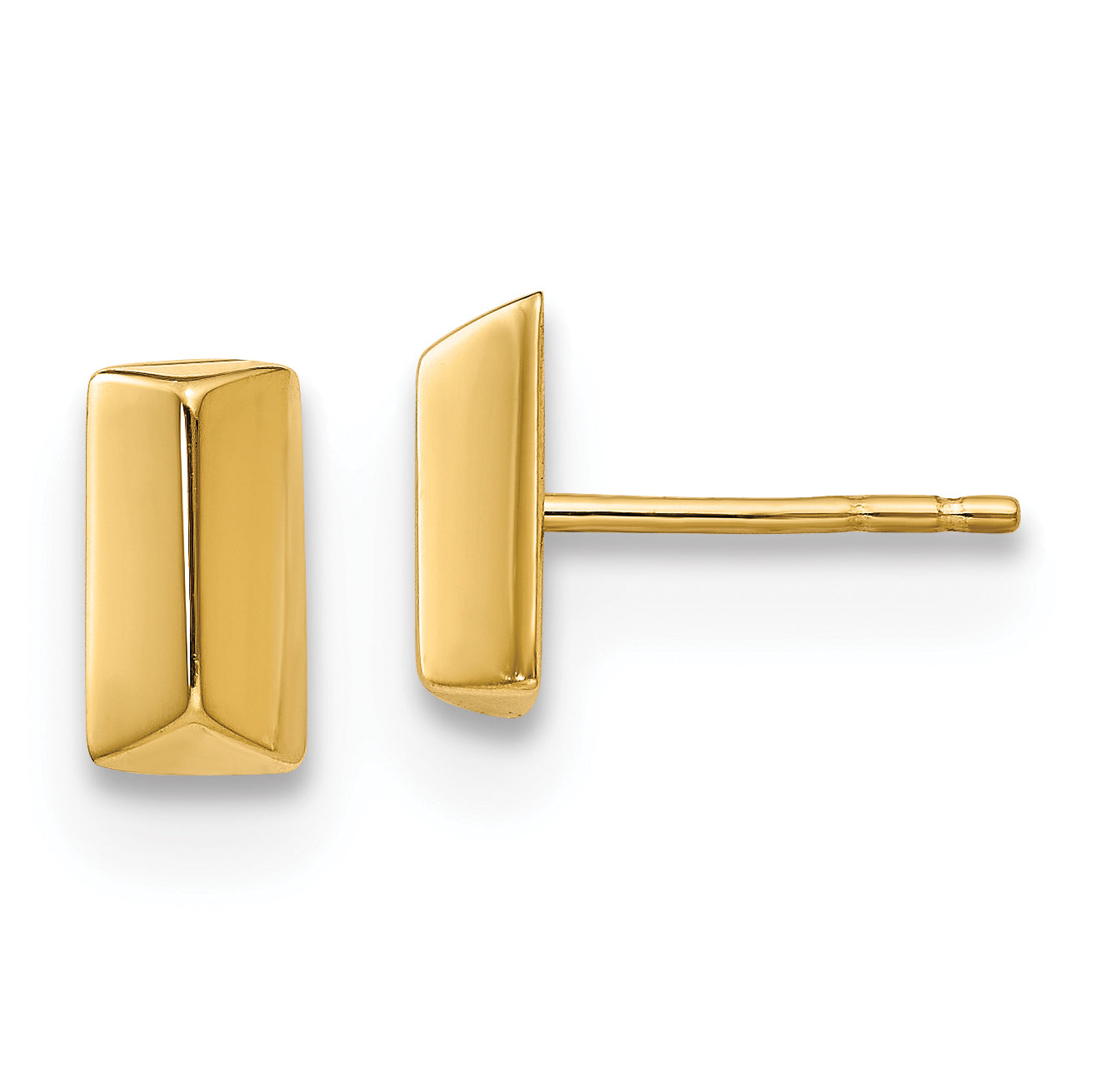 14K Polished Fancy Post Earrings