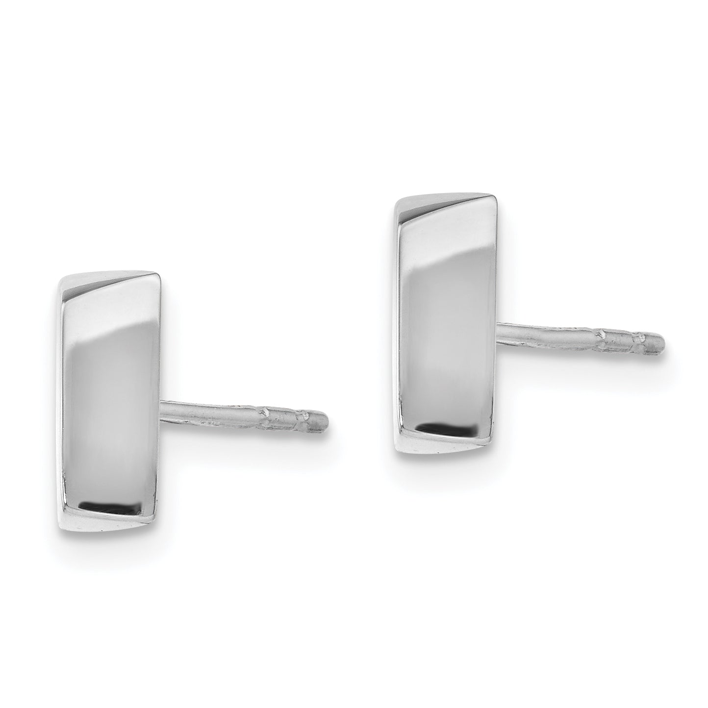 14K White Gold Polished Post Earrings