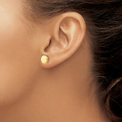 14k Polished Button Post Earrings