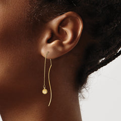 14k Polished D/C Threader Earrings