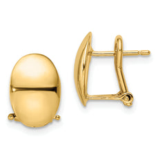 14K Polished Omega Back Earrings