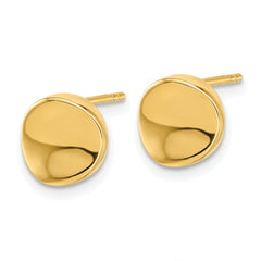 14K Polished Post Earrings